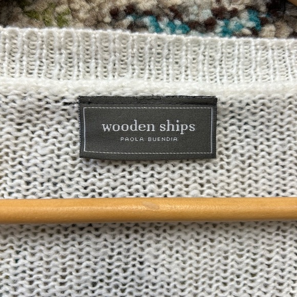 Wooden Ships | White Wool Mohair Blend Sweater | Sz Small - Picture 2 of 6